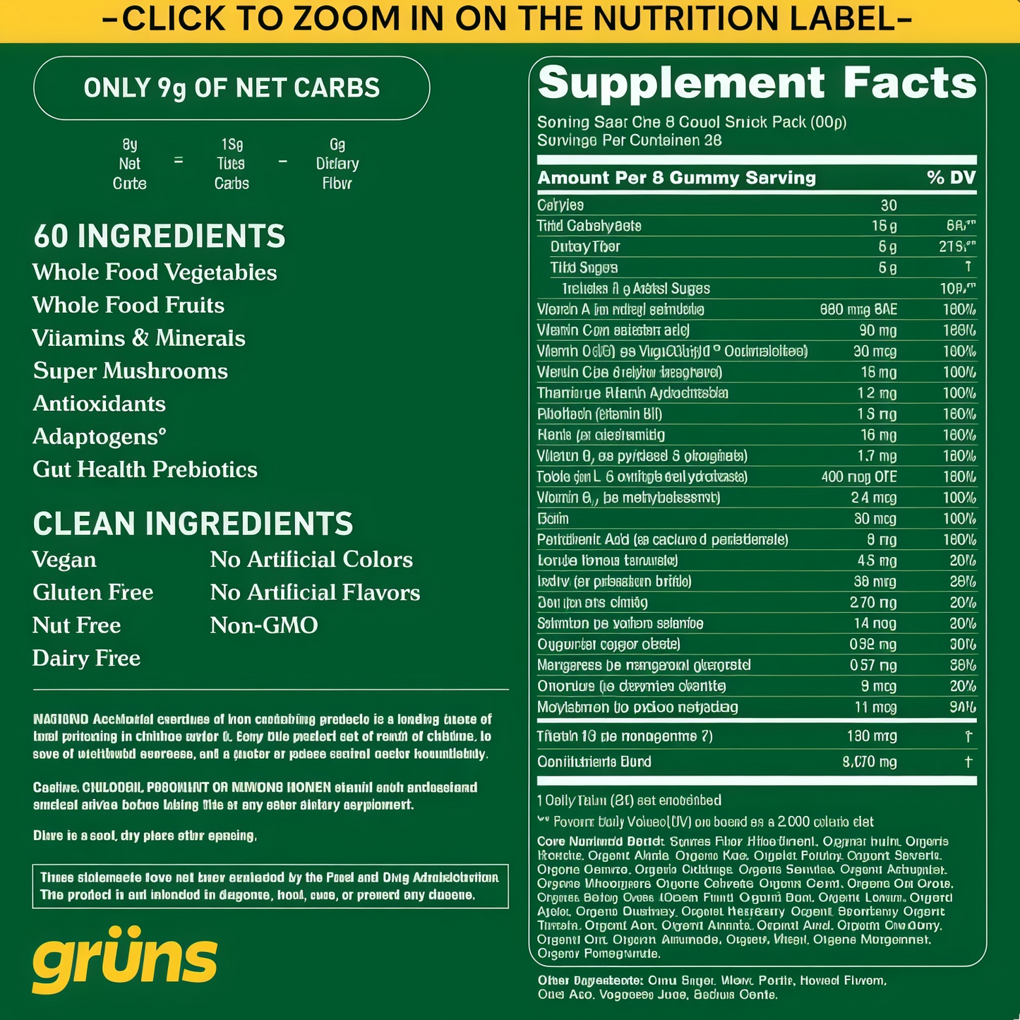 Grüns Superfood Gummies