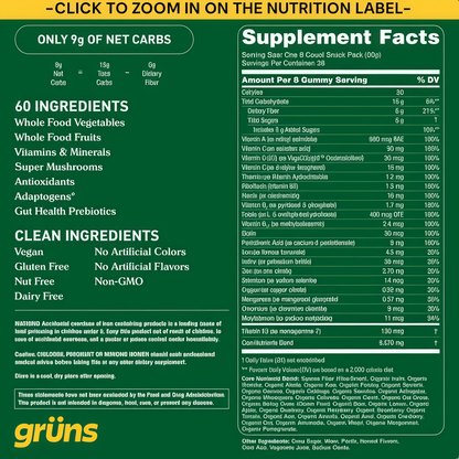 Grüns Superfood Gummies